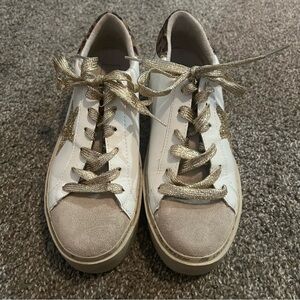 Shu Shop Womens Reba Pre Distressed Fashion Platform Sneakers size 7